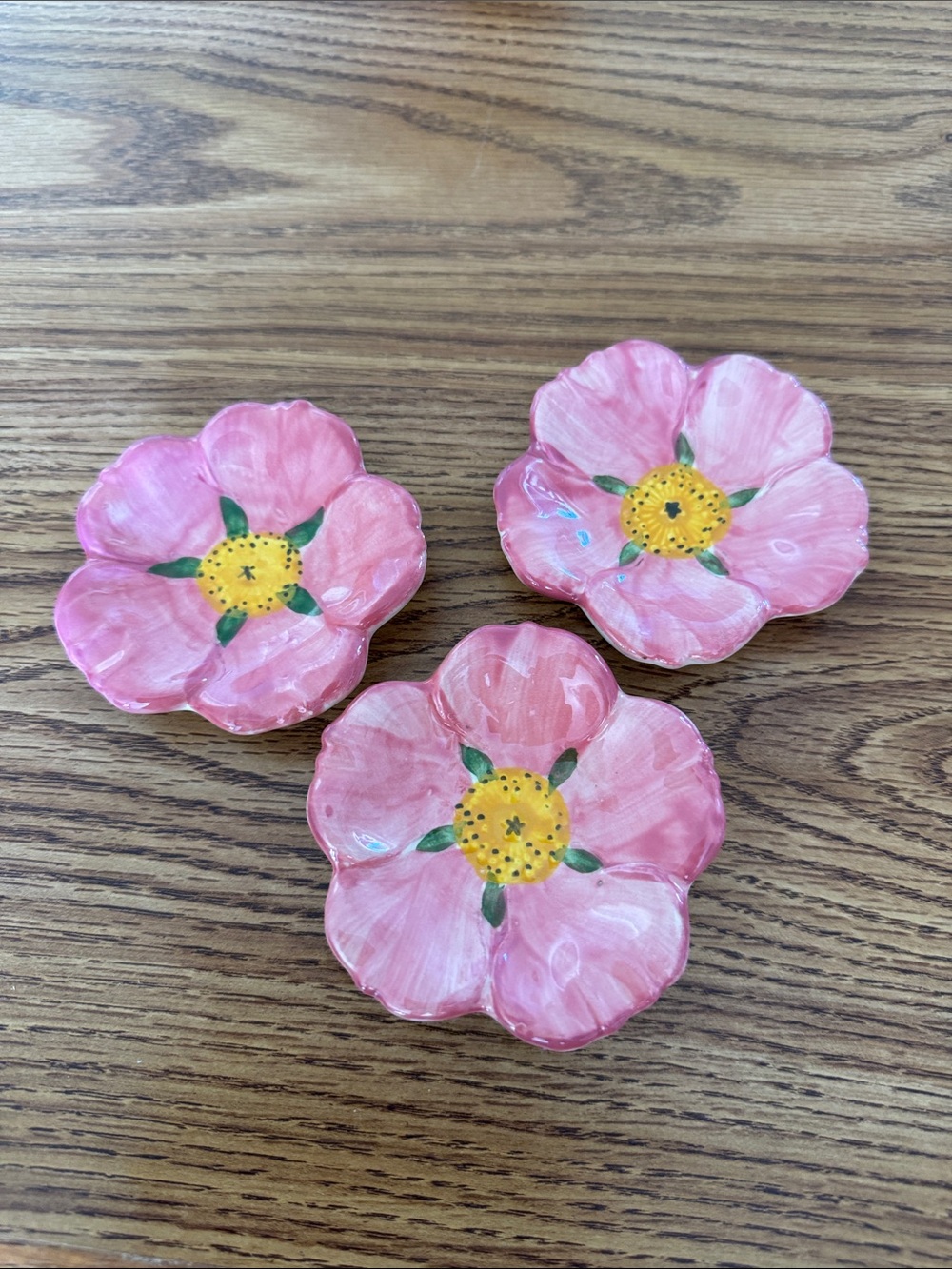 Franciscan Desert Rose small ceramic flower dish sause plate butter pat tea bag - Picture 6 of 6